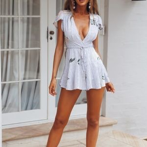 [SOLD] Switch It Back Romper Navy